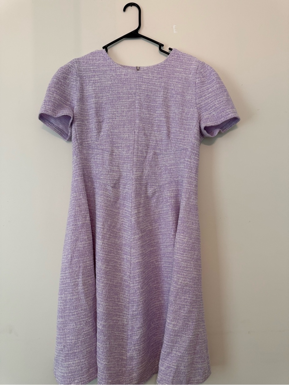 Calvin Klein Lavender Short-Sleeve Fit-and-Flare Dress